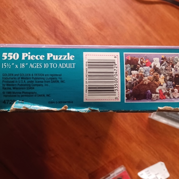 Golden 550 Piece Vintage Dakin Stuffed Animals Puzzle Complete - Picture 3 of 5